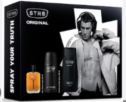 STR8 Original Подаръчен комплект Тоалетна вода 50мл + Дезодорант спрей 150мл + Душ гел 250мл