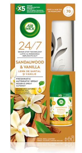 Air WickFreshmatic Sandalwood & Vanilla  Устройство и Пълнител 250мл