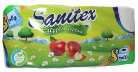 Sanitex Apple Aroma Тоалетна хартия 3 пластова 8бр