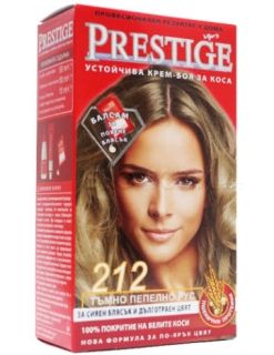 Vip's Prestige Устойчива крем-боя за коса №212 Тъмно пепелно рус