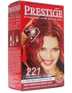 Vip's Prestige Устойчива крем-боя за коса №221 Гранатово червен