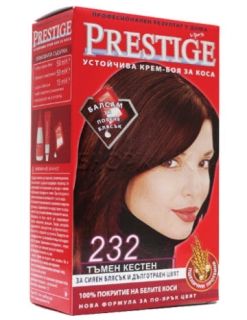 Vip's Prestige Устойчива крем-боя за коса №232 Тъмен кестен
