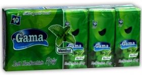 Gama Soft Трипластови носни кърпи с аромат на мента (10бр в стек)