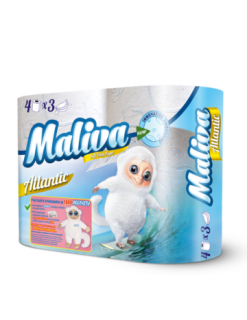 Тоалетна хартия Maliva Atlantic 3 пластова 4бр