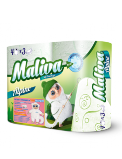 Тоалетна хартия Maliva Alpine 3 пластова 4бр