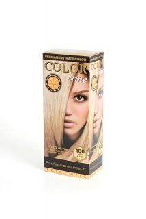 COLOR TIME -Трайна боя за коса  с гелна формула №100 Супер Блонд
