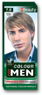 Боя за коса за мъже "MM Beauty" 100 g - № 7.0 Натурално рус