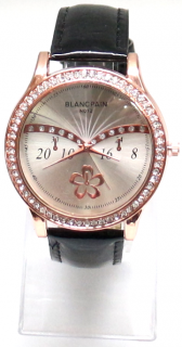 Елегантен Дамски часовник в черно  BLANCPAIN