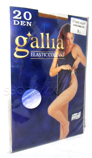GALLIA ELASTIC COLLANT ДАМСКИ ЧОРАПОГАЩИ 20ДЕНА КАРАМЕЛ 4 РАЗМЕР Без ограничител