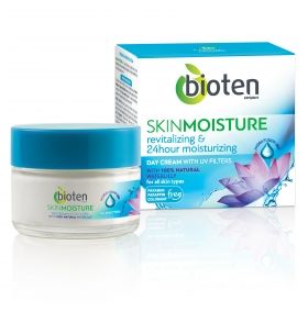 Bioten SKIN MOISTURE Дневен крем с водна лилия и UV филтри за всеки тип кожа 50мл.