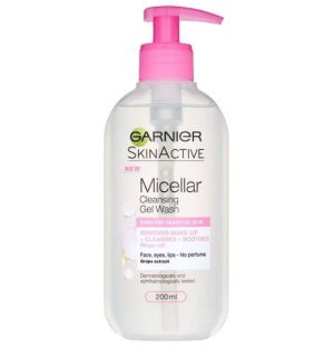 Garnier Micellar Cleansing Gel Wash 200 ml Мицеларен гел за почистване на лице за чувствителна кожа 200 мл