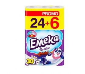 EMEKA Paradise 24+6 Трипластова Тоалетна Хартия