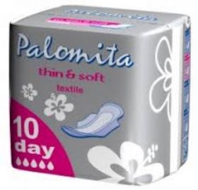 Palomita "Thin & Soft" Дамски превръзки текстилно покритие 10бр