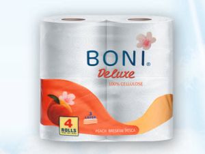 Тоалетна хартия BONI DELUXE Peach 4бр.
