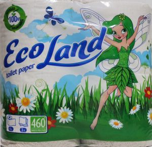 Тоалетна хартия Eco Land Gama 4*рола в пакет 