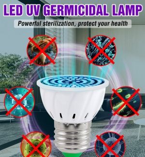 Бактерицидна UVC лампа LED UV Дезинфекционна  стерилизационна  лампа гемацидна крушка ултравиолетова светлина  220V E27