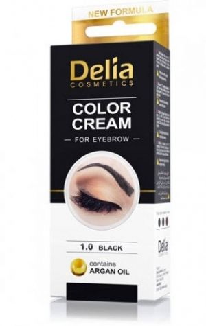 Delia Color Cream 1.0 Black Argan Oil 15 ml боя за вежди  комплект 