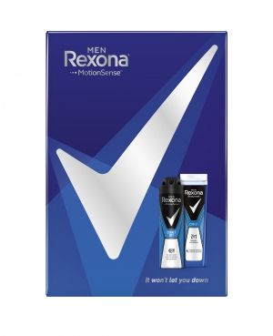 Комплект за мъже Rexona Cobalt 2в1 душ гел + шампоан 250 мл. и Део спрей Cobalt Dry за тяло 150мл