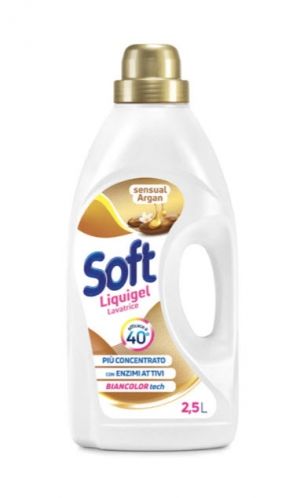 Soft Sensual Argan Течен перилен препарат  за бяло и цветно пране  45 пранета 2.5литра