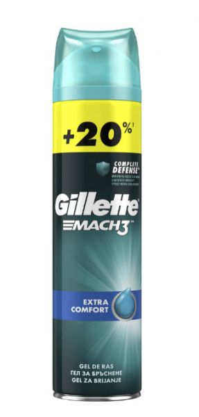 Gillette MACH3 extra comfort  гел за бръснене овлажняващ 240мл