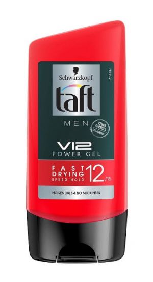 Taft Men V 12 Power Gel  Fast Drying 12/15 максимално ниво на фиксация гел за коса 150мл