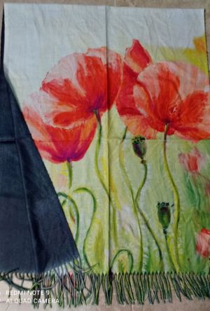 Кашмирен шал - картина "Red roses"