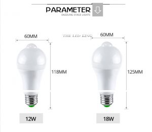  LED крушка E27 PIR сензор за движение  12 V - 11 лева  /  18 V - 13 лева