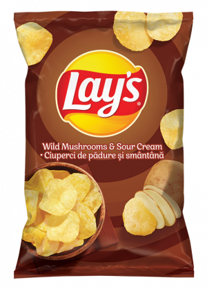 Lay’s Картофен чипс Сметана и гъби 21 броя в кашон * 140 грама