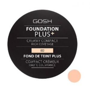 Gosh Foundation Plus + Creamy Compact High Coverage 002 Ivory Компактен фон дьо тен 9 гр