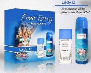 Дамски комплект Louis Bercy Lady D Тоалетна вода 50 мл и Дезодорант 150мл