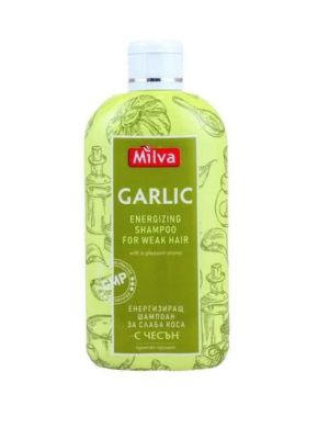 Milva Garlic Енергизиращ шампоан за слаба коса с чесън 200 мл