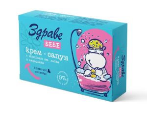Здраве Бебе Крем -сапун с екстракт от лайка и смрадлика 75 гр.