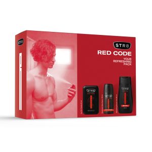 STR8 Red Code Подаръчен комплект Тоалетна вода 50мл + Дезодорант спрей 150мл + Душ гел 250мл