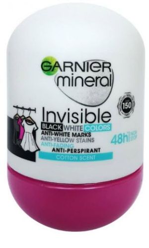 Garnier Mineral Invisible Black White Colors Cotton Scent Ролон за жени 50мл