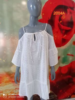 Плажна рокля в бял цвят Indian Emporium 2004А