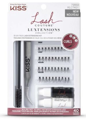 Kiss Lash Couture Luxtension KLCTK01 Комплект изкуствени мигли на снопчета 
