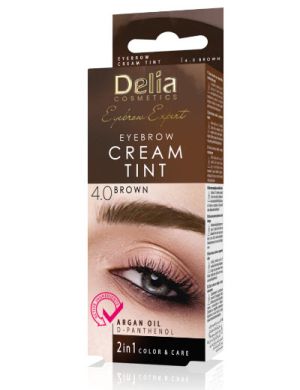 Delia Color Cream 4.0 Brown Argan Oil 15 ml боя за вежди  комплект 