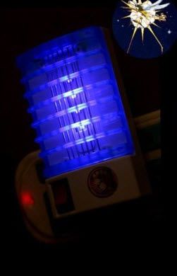  Електрическа мини нощна LED лампа за унищожаване на комари Fly Bug Капан за насекоми 