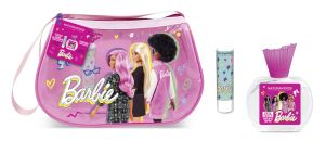 Детски комплект за момиче  Barbie Тоалетна вода 50 мл + Балсам за устни + Чантичка