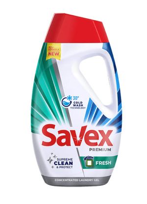 Savex Premium Fresh  Течен гел контцентрат за пране 19 изпирания 0.855 мл