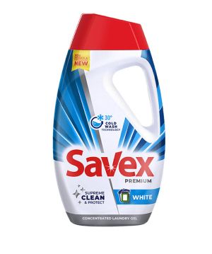 Savex Premium White Течен гел контцентрат за пране 40 изпирания 1.800 мл