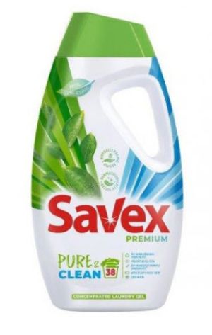Savex Premium Pure & Clean Течен гел контцентрат за пране 38 изпирания 1.710 мл