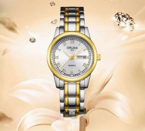 Дамски часовник с многофункционална тенденция в западен стил, водоустойчив, светещ от висок клас, изискан двоен календар, моден темперамент, издръжлив дамски часовник