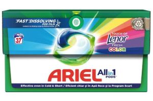Ariel All in One Pods Touch of Lenor 37 броя x19.7 гр. Гел капсули за пране 37 броя