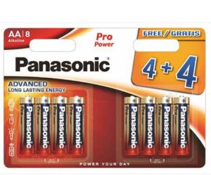 Panasonic Алкални батерии АА 4+4