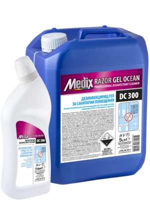 Medix Professional DISINFECTING SANITARY GEL CLEANER DC 300 Дезинфекциращ гел за санитарни помещения 5 л.