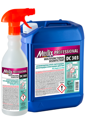  Medix Professional MULTIFUNCTIONAL DISINFECTANT DC 303 Дезинфекциращ спрей с мултифункционално действие 5 л.