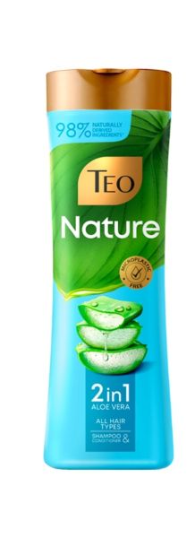 Teo Nature 2 in 1 Shampoo & Conditioner Aloe Vera Шампоан за всички типове коса 350 мл