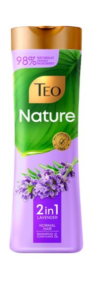 Teo Nature 2 in 1 Shampoo & Conditioner Lavender Шампоан Тео за мазна коса 350 мл