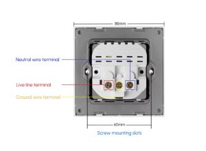 Електрически контакт за вграждане с 2 USB порта, 5V 2.1A , 86mm*86mm 16A с двоен USB порт, IOS Android телефон, порт за зареждане, щепсел